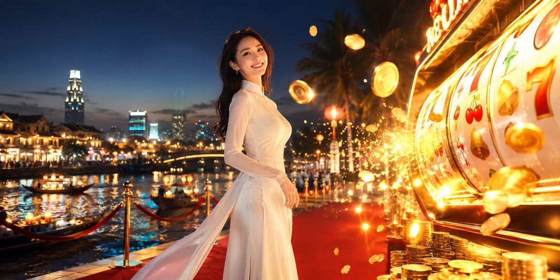 Người chơi tại Sài Gòn trải nghiệm slot game trực tuyến với trang phục áo dài truyền thống